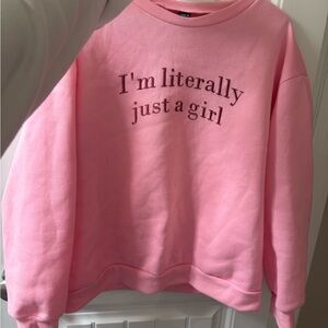 SHEIN Pink Graphic Sweatshirt